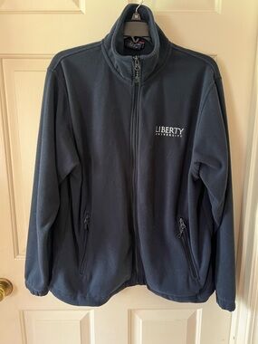 Liberty University Men’s Navy Full-Zip Fleece Jacket